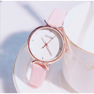 Đồng hồ nữ ulzzang dây da cao cấp, kiểu dáng thời trang dễ thương