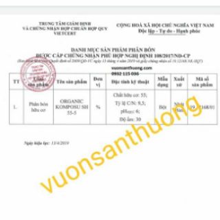 Phân hữu cơ organic komposu 2kg