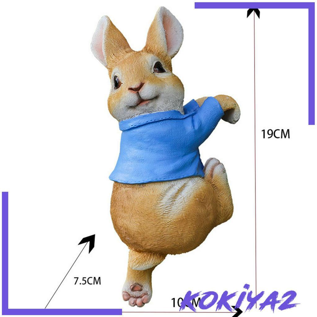 Tượng Thỏ Tinh Tế Trang Trí Vườn Phòng Khách Ngoài Trời Xanh Lam