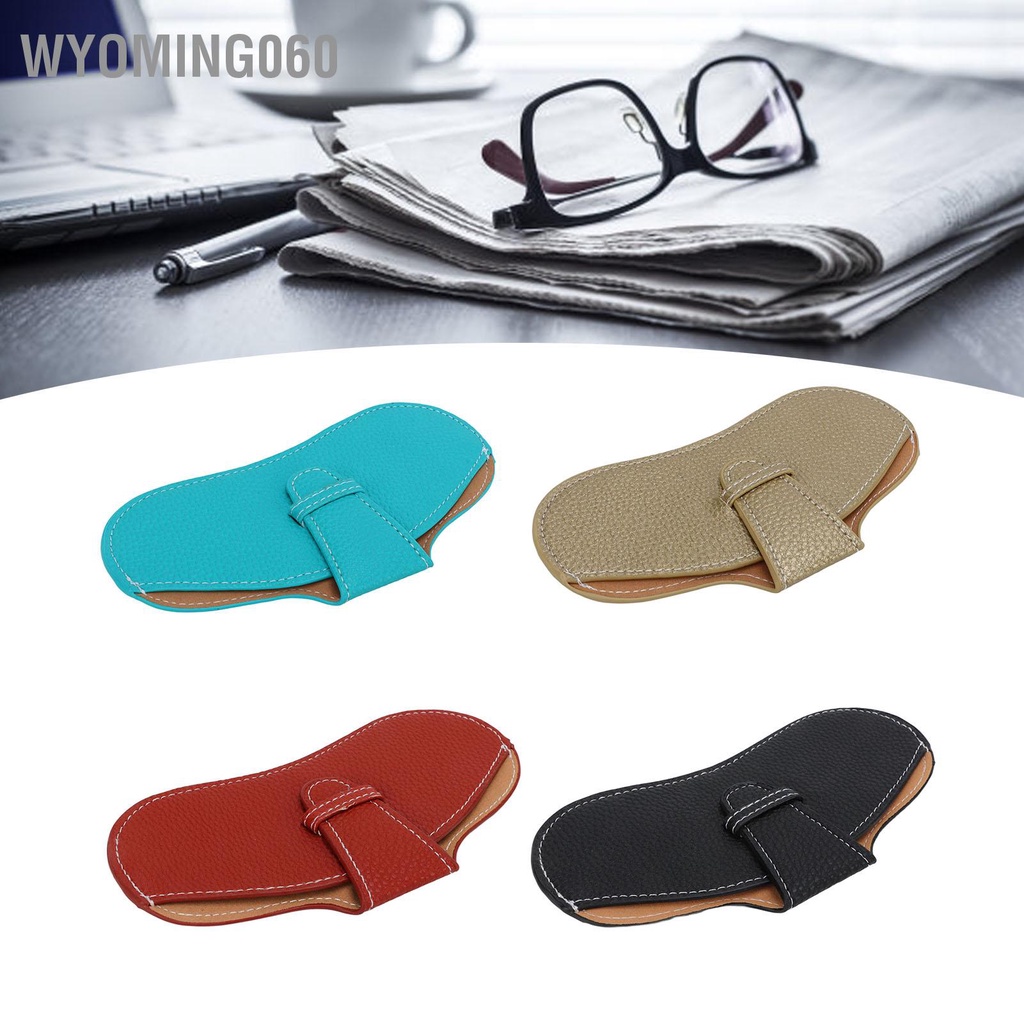 [Hàng Sẵn] Hộp đựng kính râm bằng da đeo mắt PU di động Da chống mài mòn đơn giản cho【Wyoming060】