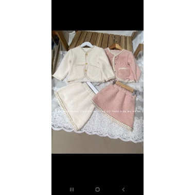 Set len lông thỏ cho bé gái