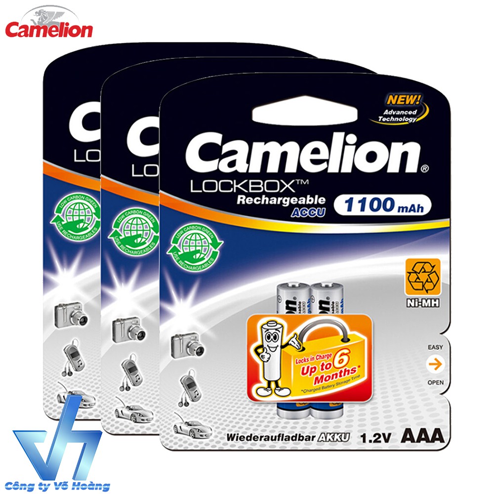 Bộ 6 pin sạc Camelion 1100mAh AAA (tem Hợp Lực)