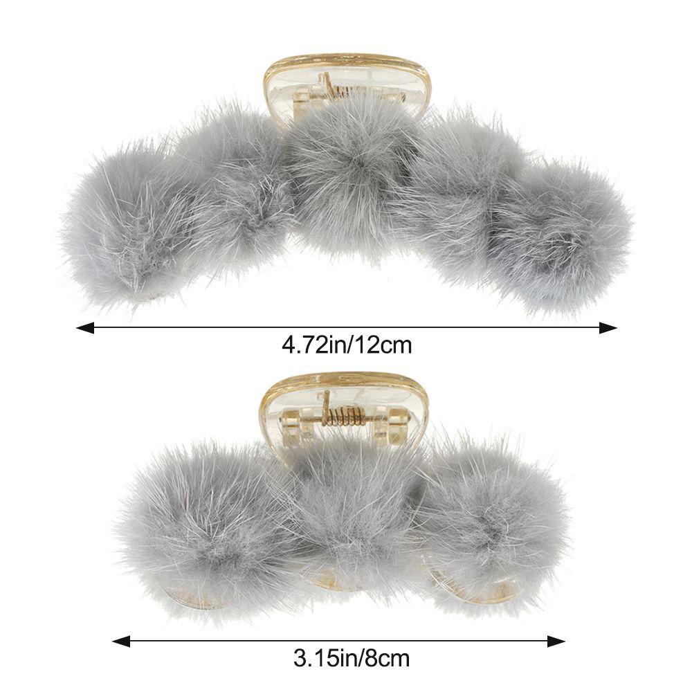 LET Kẹp TóC PhốI Lông Nhung ThờI Trang Cho Nữ