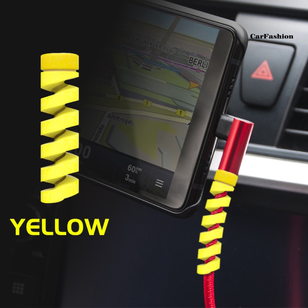 Set 12 Phụ Kiện Bảo Vệ Dây Cáp Sạc Bằng Silicon Dẻo Màu Trơn Chống Mòn Tiện Dụng