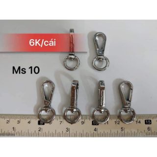 Móc đầu tròn MK size 8mm mạ màu bạc-M10(giá 1 cặp)