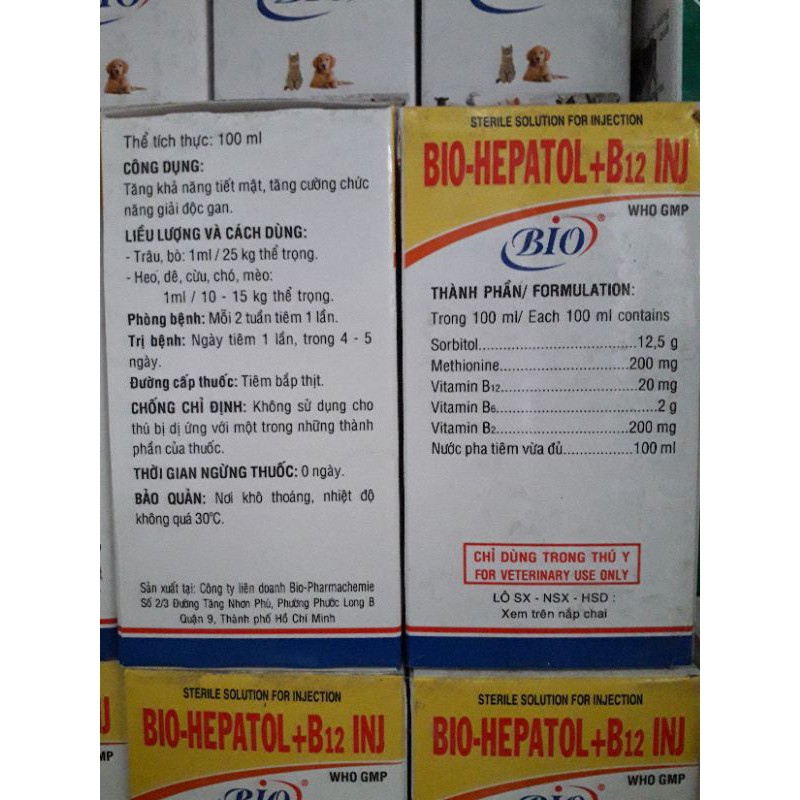 BIO HEPATOL+B12 100ML - GIẢI ĐỘC GAN, GIÚP CHÓ MÈO ĂN NGON