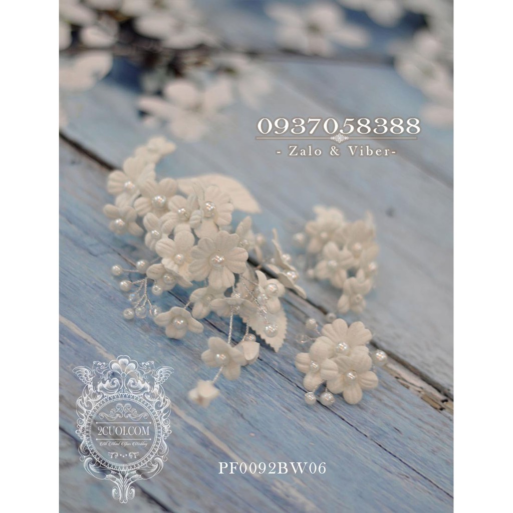 Bộ Hoa cài tóc cô dâu PF0092BW06