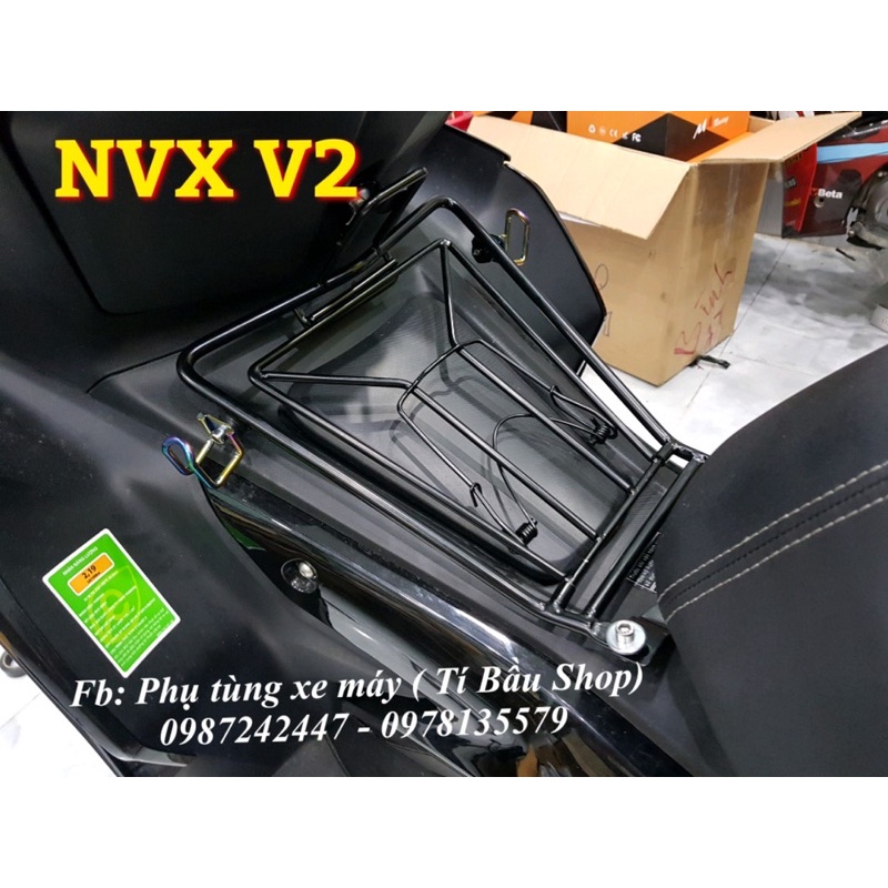 Baga nắp xăng cho NVX 2021 - Baga sơn đen tĩnh điện cho NVX V2