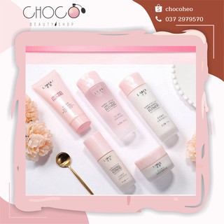 Bộ chăm sóc da LAIKOU dưỡng ẩm và trẻ hóa làn da Sữa rửa mặt + Nước cân bằng + Sữa dưỡng + Kem dưỡng + Kem nền