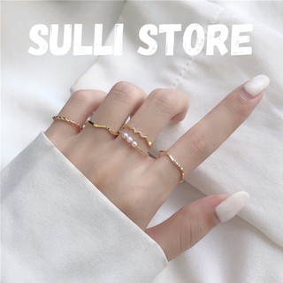 Set nhẫn nữ 5 chiếc Sulli store