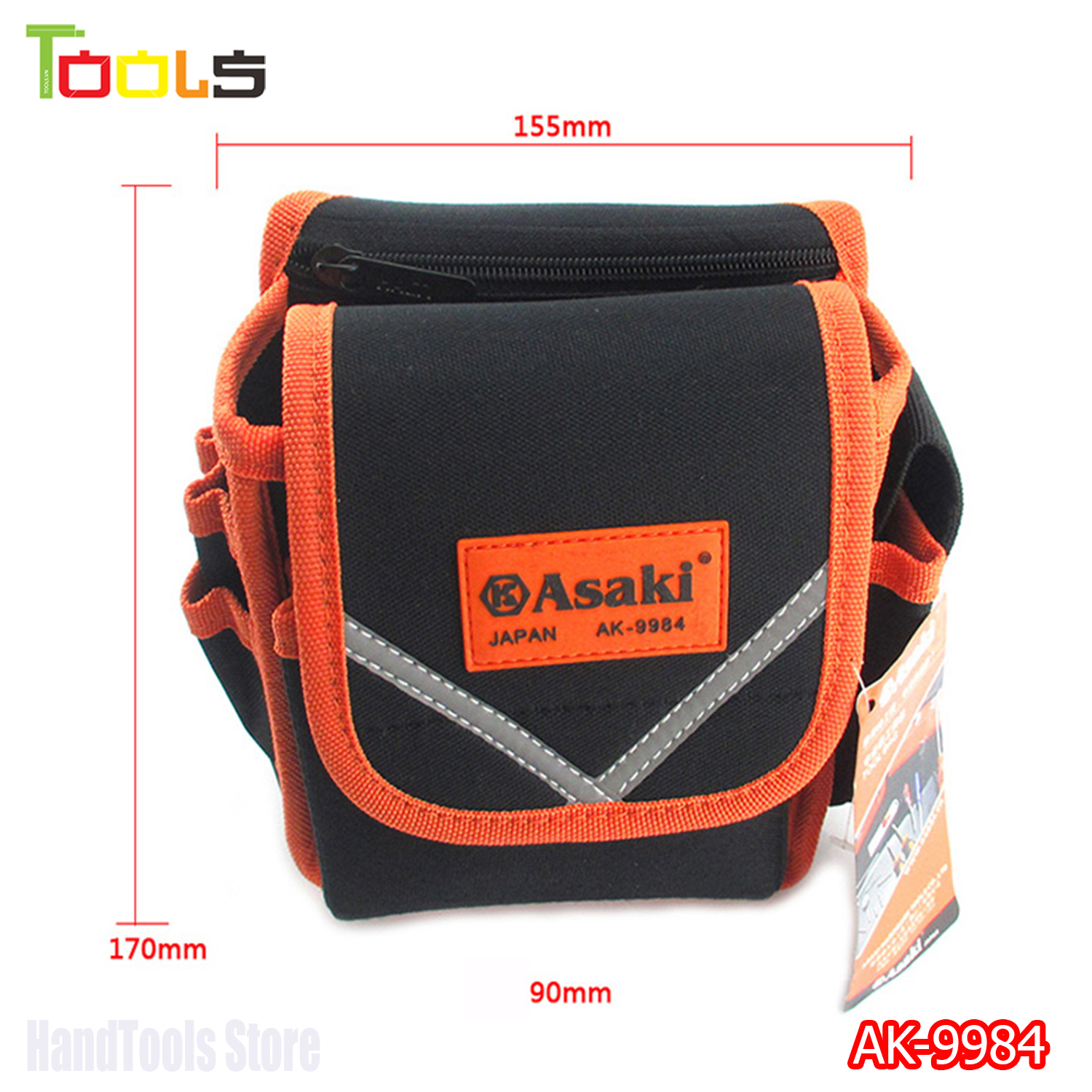 Túi đeo thắt lưng đựng đồ nghề sửa chữa cao cấp, chống thấm, chống đâm thủng, túi đồ nghề chuyên nghiệp Asaki AK-9984