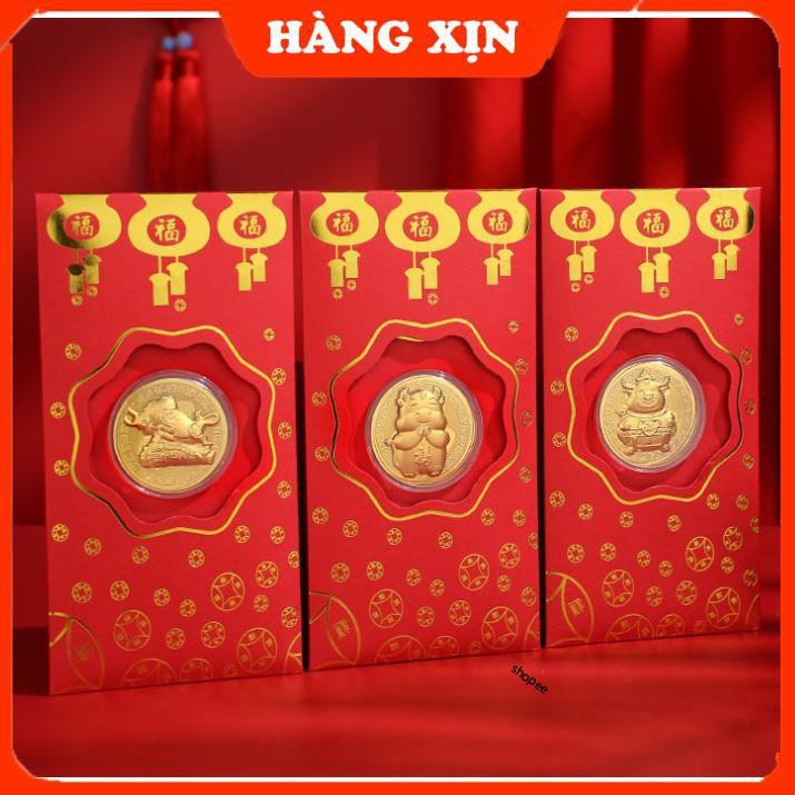 Lì Xì Trâu Vàng 2021 Hot Hit Mang Lại May Mắn Tài Lộc Thần Tài Sang Trọng