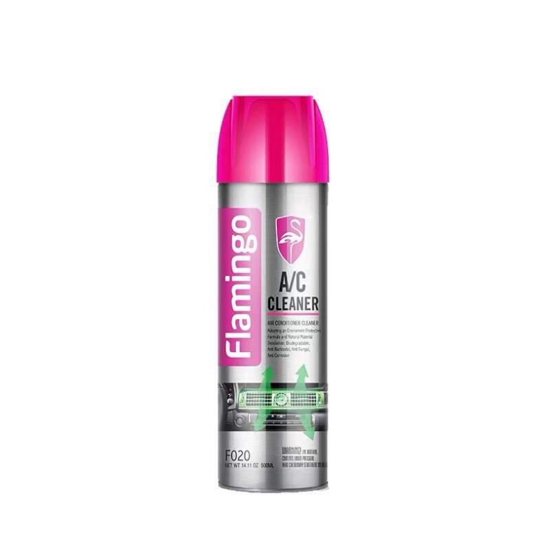 Xịt vệ sinh khử mùi điều hòa nội thất ô tô dạng bọt Flamingo F020 500ml