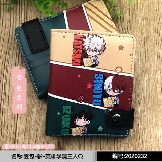 Anime My Hero Giới Học Thuật Ngắn Ví Da PU Anime Midoriya Izuku Đựng Thẻ Ví