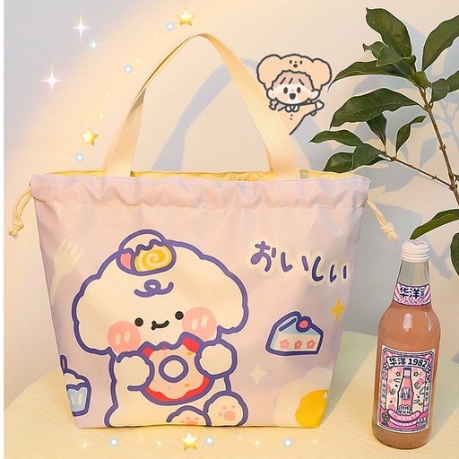 Túi Cách Nhiệt Đựng Hộp Cơm  Nhiều Mẫu Hoạt Hình Dễ Thương