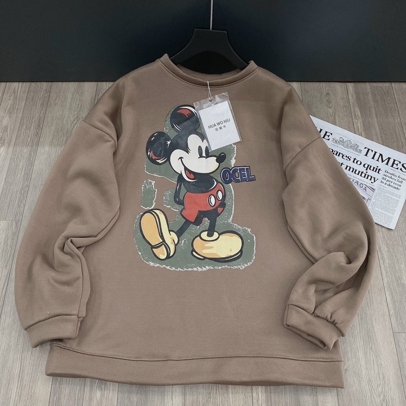 Bán sỉ áo nỉ nâu micky