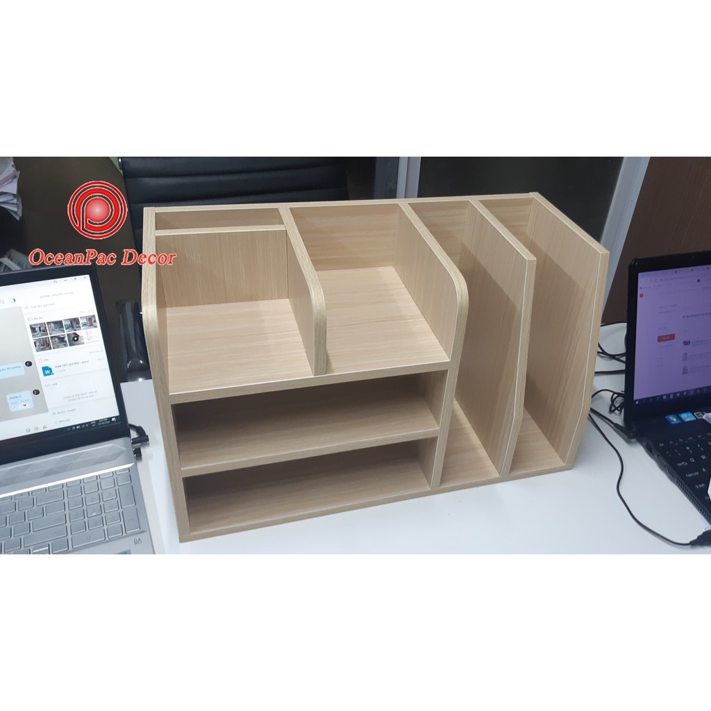 Kệ Sách Gỗ OCEANPAC Để Bàn Làm Việc Chứa Đồ Dùng, Sách, Tài Liệu Văn Phòng MS 003. | BigBuy360 - bigbuy360.vn