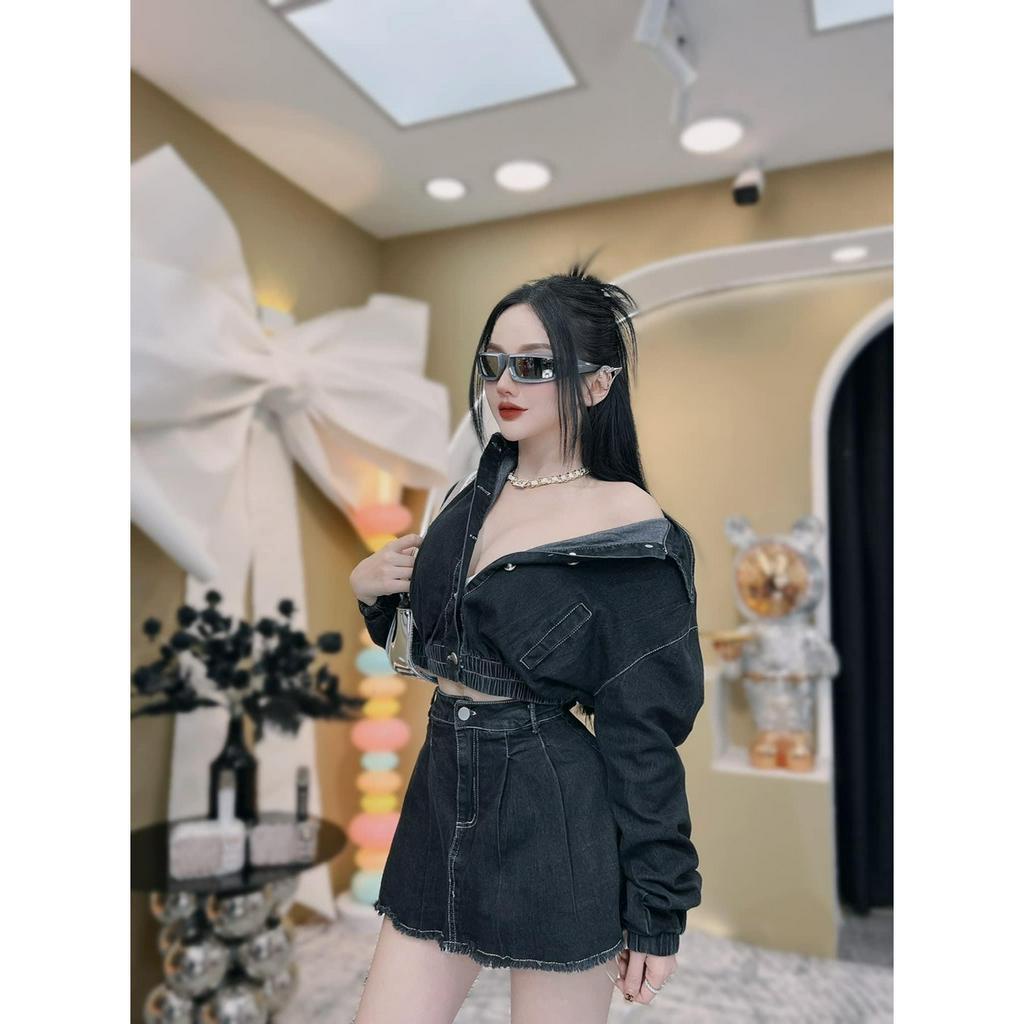 Bigsize Set jeans áo tay dài 55-95kg