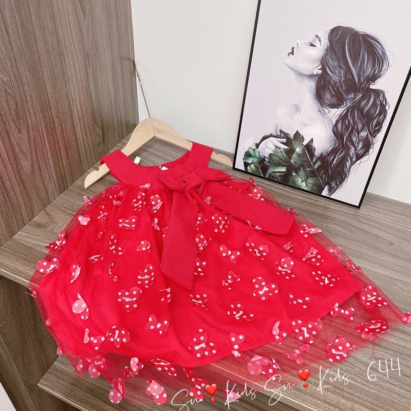 Váy ren thêu 2 lớp sn kids