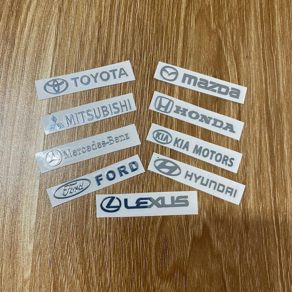 [HÃNG BMW] Tem chìm 9D logo theo hãng xe, decal stick miếng dán trang trí ô tô xe hơi bmw