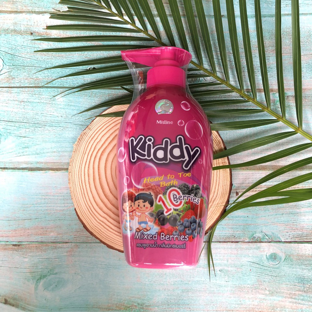 SỮA TẮM GỘI TOÀN THÂN TRẺ EM HƯƠNG TRÁI CÂY MISTINE HEAD TO TOE BATH MIXED  BERRIES - 400ml