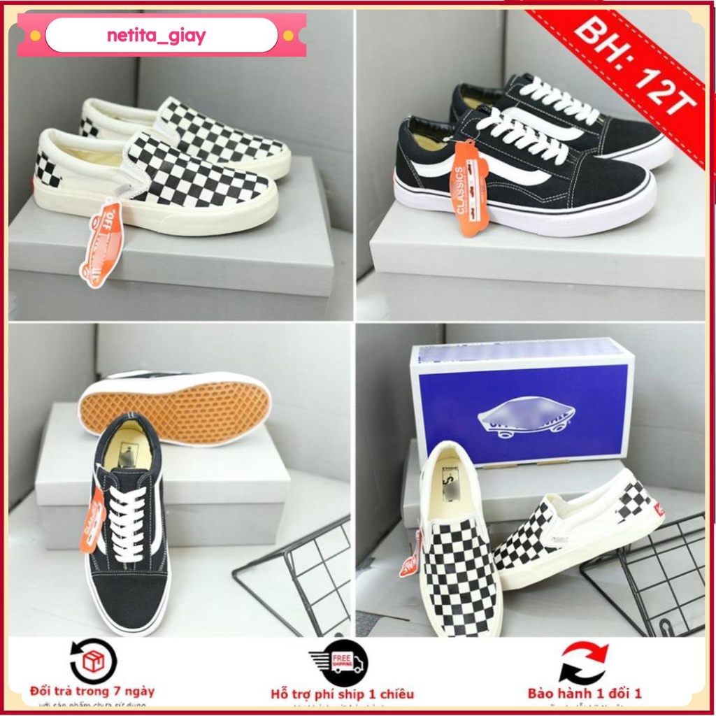 Giày Thể Thao Vans Caro🏆FREESHIP🏆 nam nữ full box bill