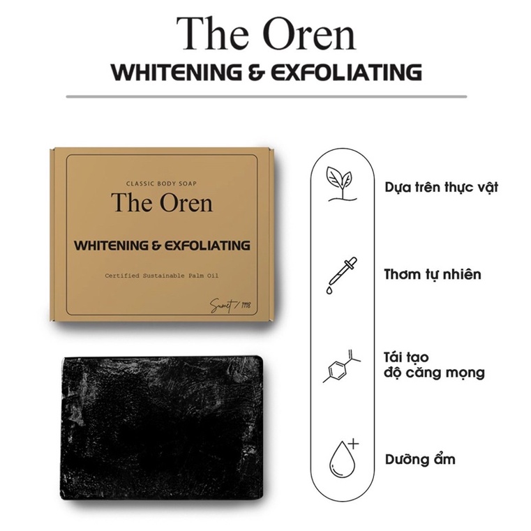 Xà Bông Truyền Trắng The Oren Soap 100gr Mẫu Mới Màu Đen