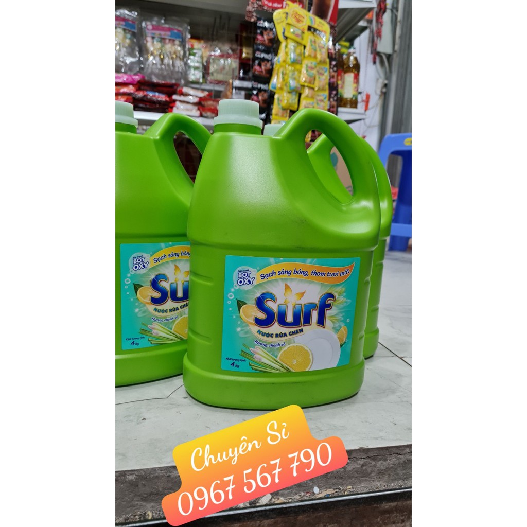 Bán Buôn Nước Rửa Chén Surf 4kg hương chanh sả