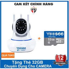 [COMBO 3 BỘ CAM THẺ 32G] CAMERA YOOSEE 3 RÂU 2.0