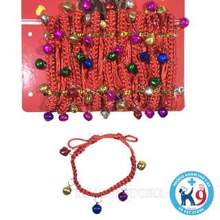 Vòng cổ đỏ nhiều chuông cho chó mèo