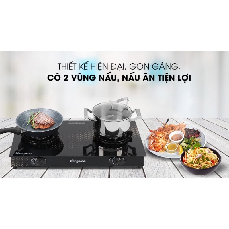 Bếp ga đôi Kangaroo KG8G1C