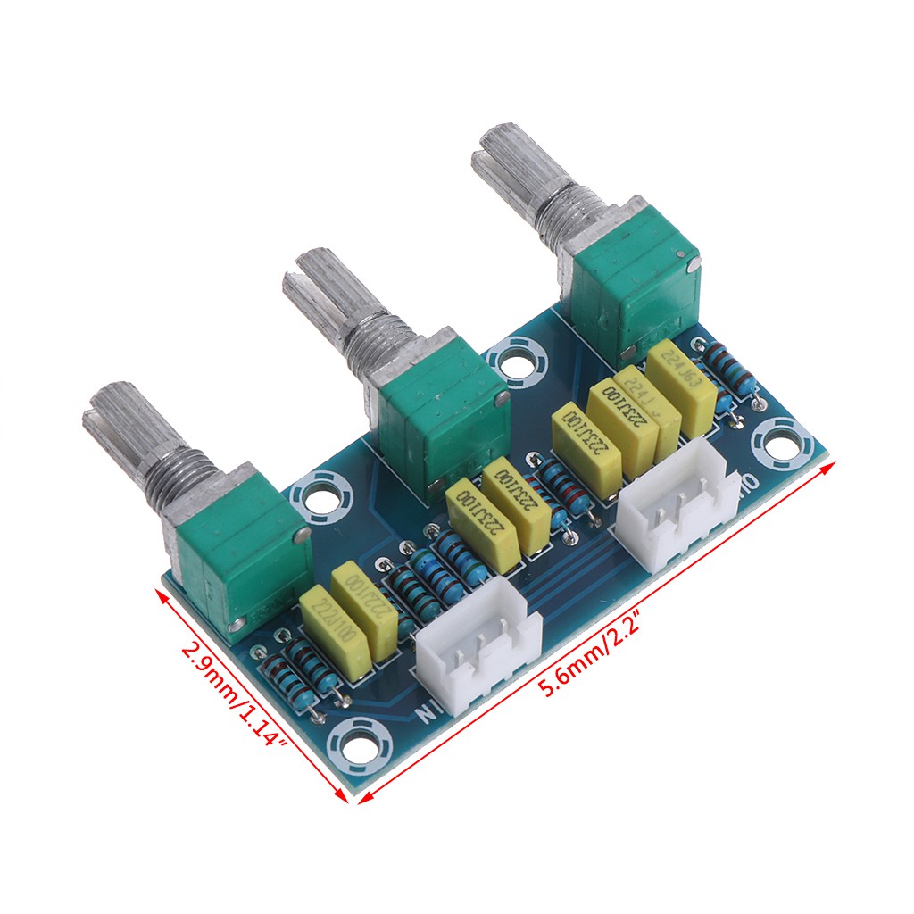 HIFI Amplifier Passive Tone Board Treble Bass Volume Control Preamp Board 2.1CH