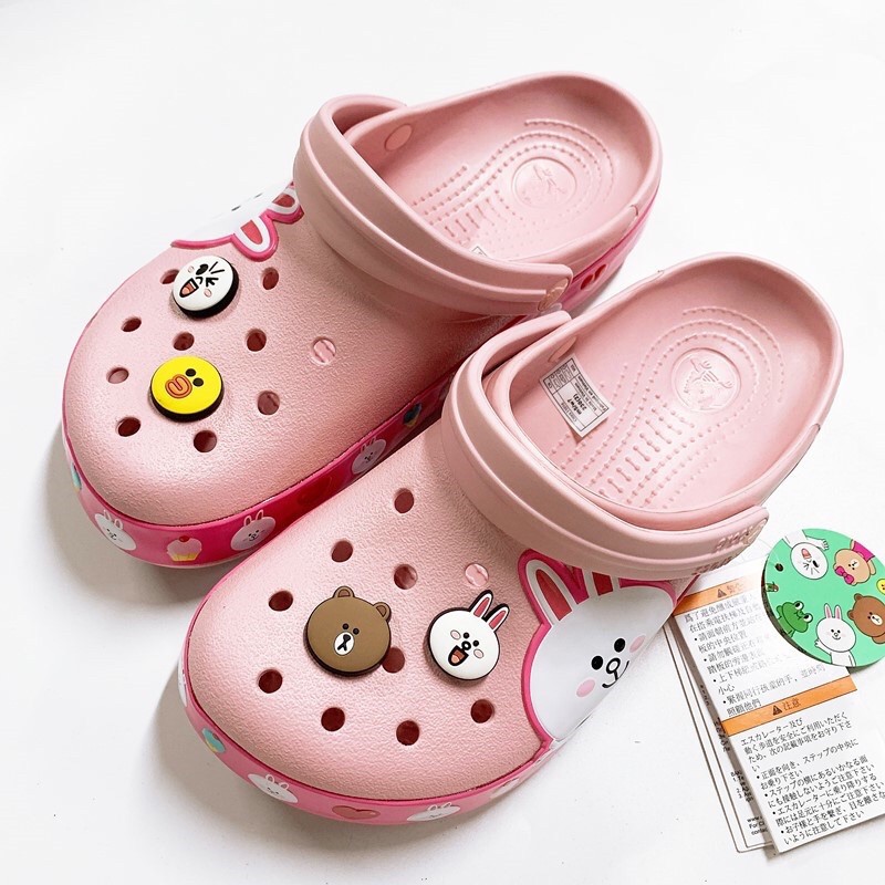 dép crossFREESHIPdép cross họa tiết hoạt hình ngộ nghĩnh SHIN6YT12 tặng thêm 12 jibitz gắn dép cross