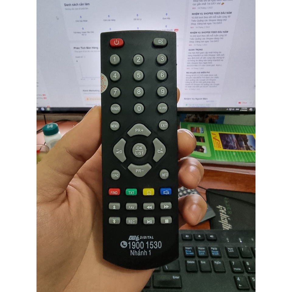 ĐIỀU KHIỂN VTC DIGITAL 19001530 TẶNG 2 PIN NEW 100%