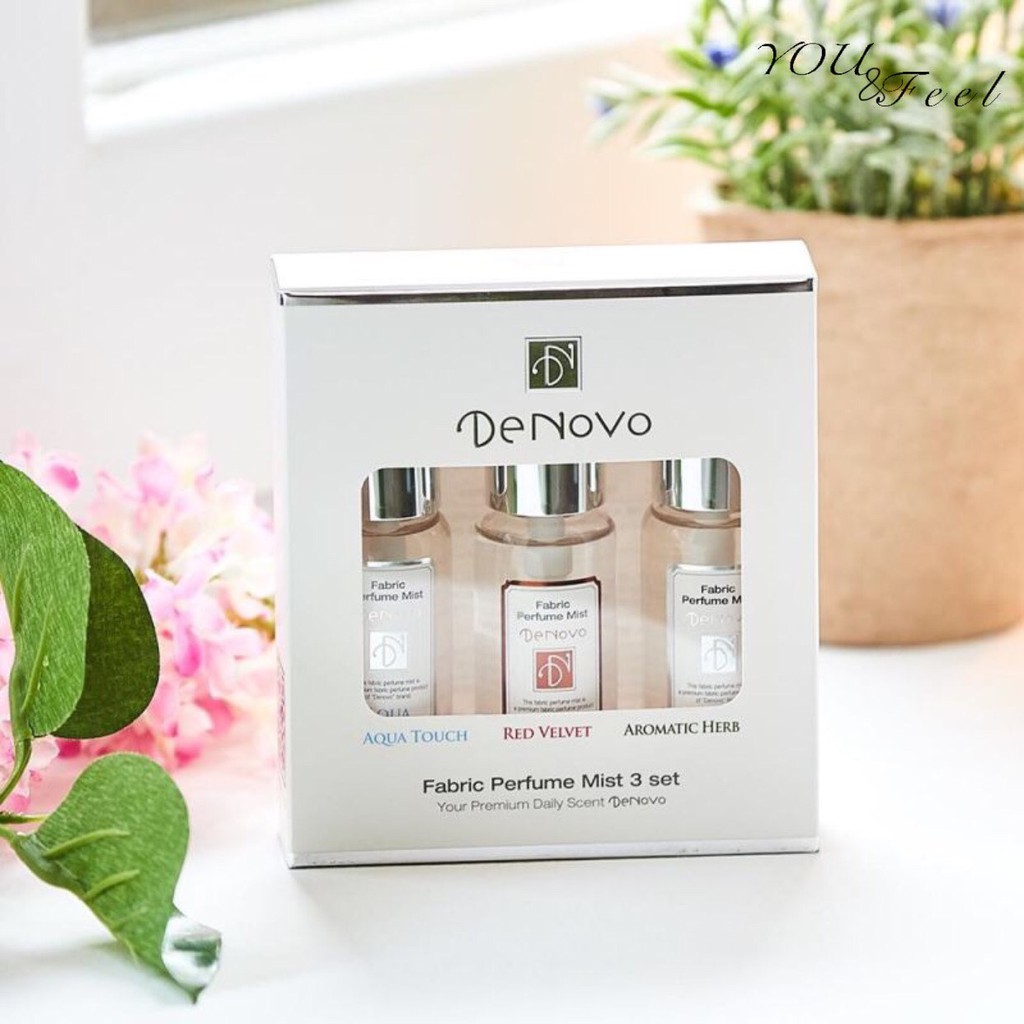 💕 Nước Xịt Thơm Vải Thiên Nhiên Kháng Khuẩn 99,9% Cao Cấp Hàn Quốc DENOVO Set 30ml (3 Chai) 💕