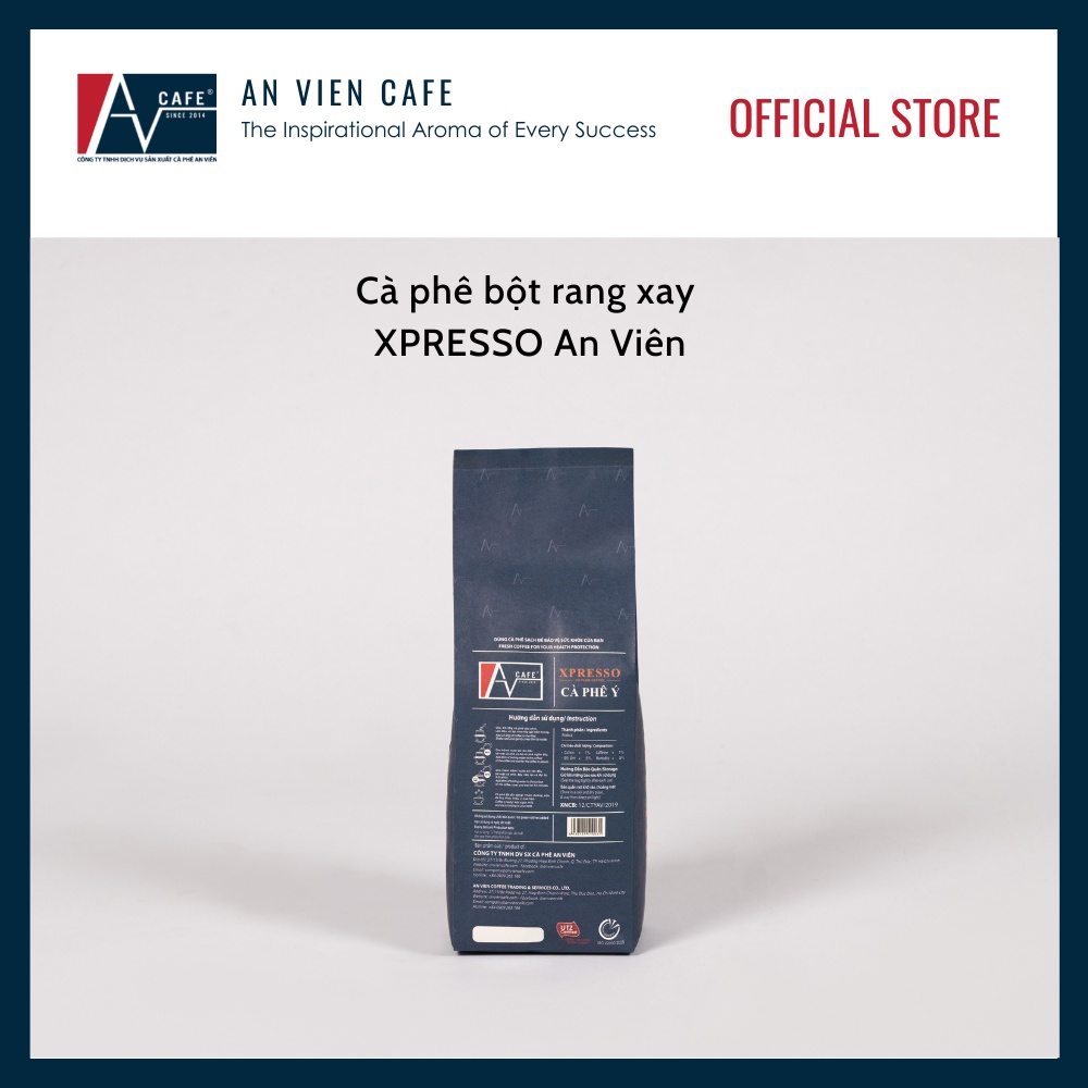 [Chính hãng] Cà phê bột rang xay XPRESSO An Viên - Thành phần hạt Coffee Robusta & Arabica nguyên chất rang mộc
