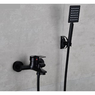 Bộ vòi sen tắm nóng lạnh Faucet màu đen - ms3