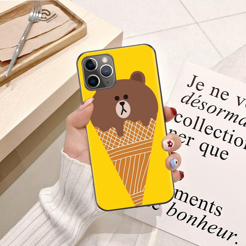 Ốp lưng iPhone XR Silicon dẻo hình Gấu Brown Dễ Thương
