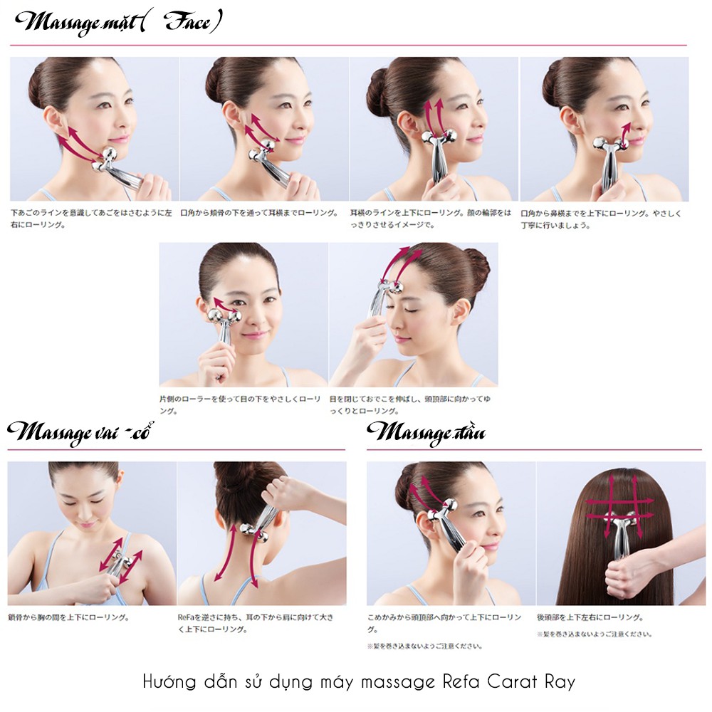 Máy Massage Refa Carat Ray Limited Face - Body ( Hàng Chính Hãng Nhật Bản )