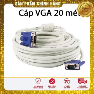 Dây vga lõi đồng 10m 15m 20m hàng chuẩn 3+4 chất lượng cao-cáp 2 đầu vga đực xịn tốt chống nhiễu