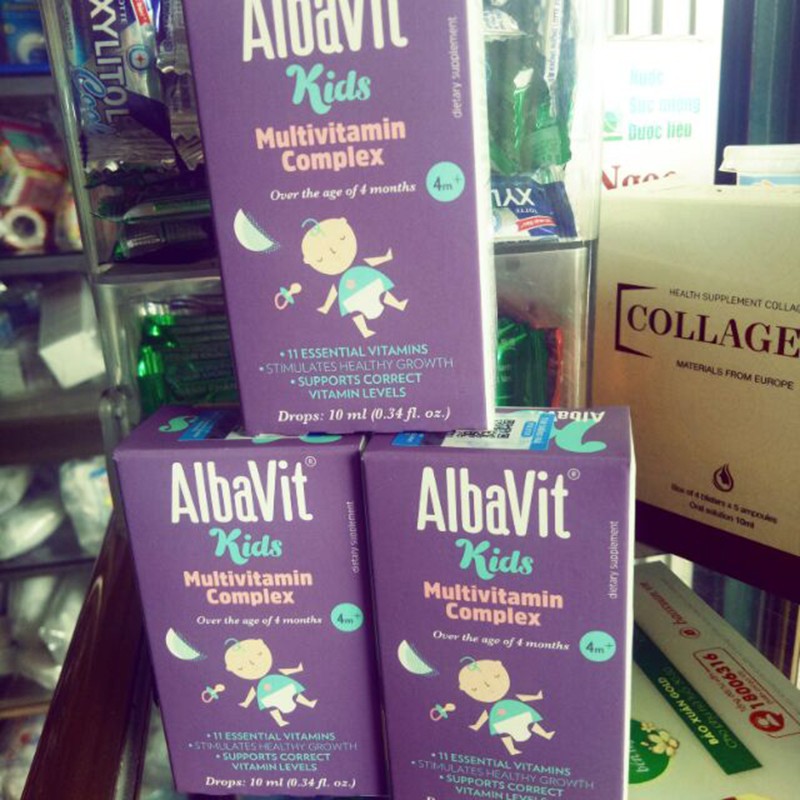 Albavit Kid Multivitamin Max Soluble Drops  10ml - Bổ sung các nhóm vitamin giúp củng cố và phát triển ở trẻ nhỏ