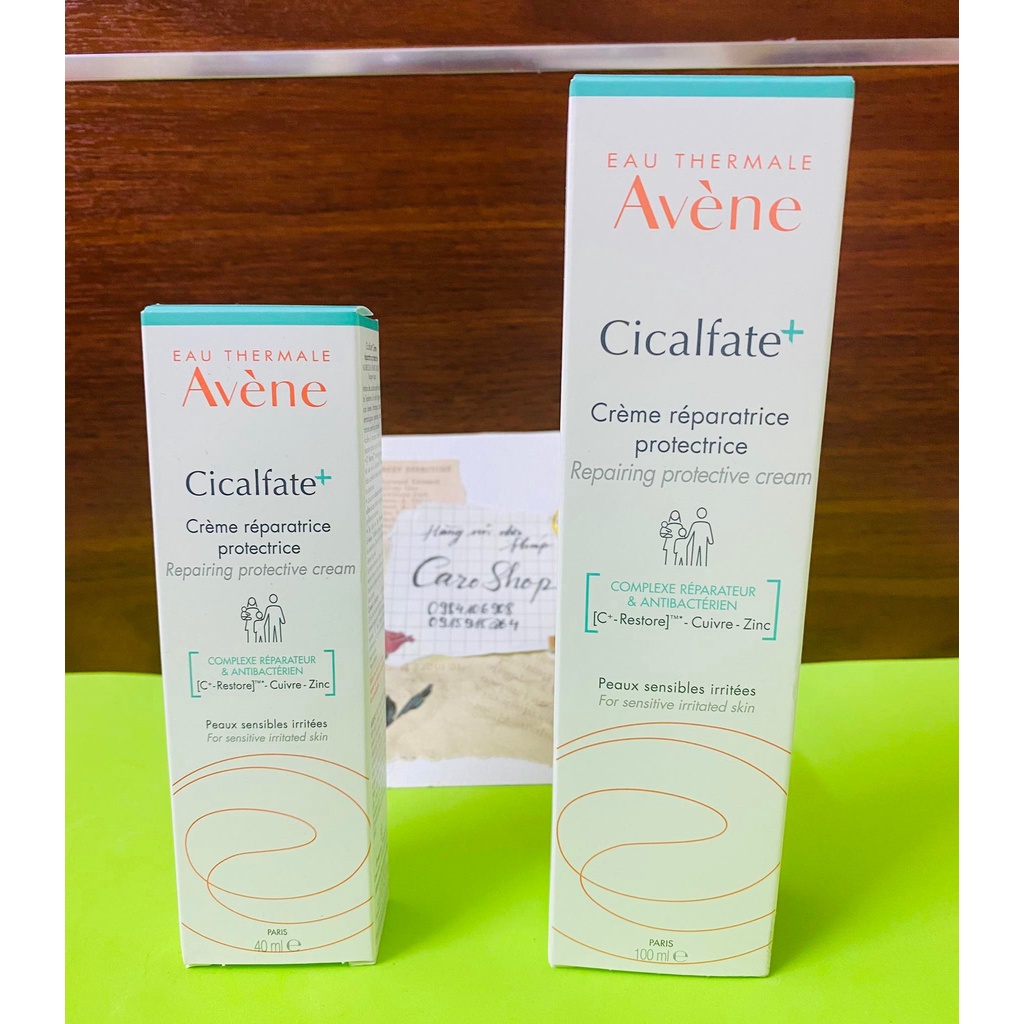 Kem phục hồi Avene Cicalfate + 40ml 100ml - nội địa Pháp / Creme reparatrice tái tạo da, làm lành thâm sẹo
