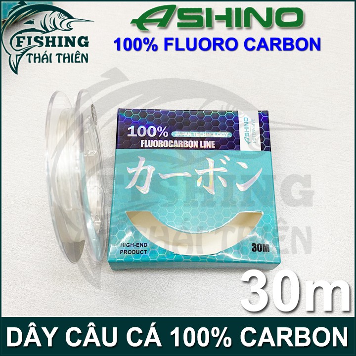 Dây Câu, Cước Câu Cá 100% Fluoro Carbon Ashino cuộn dài 30m