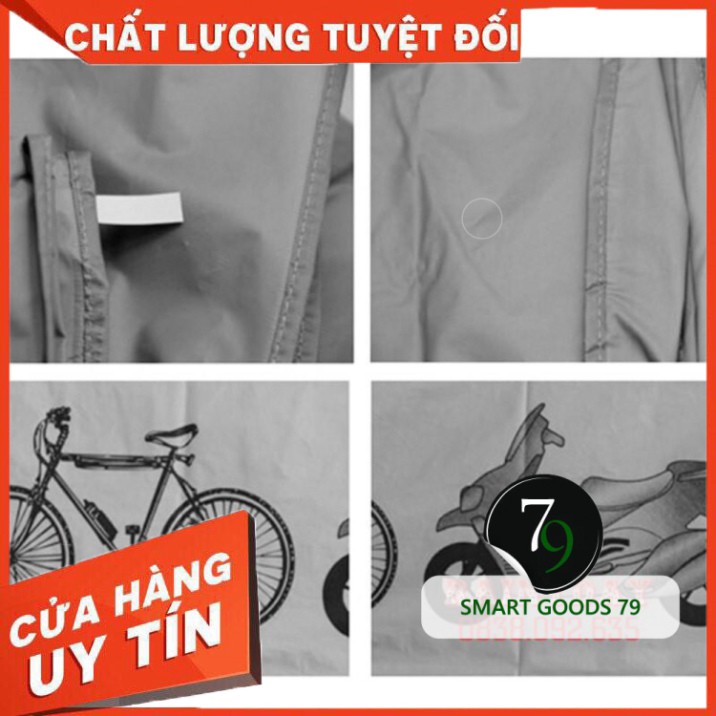 [ Chính Hãng ] [284] Bạt áo phủ trùm che xe máy vespa moto vision xe đạp điện chống nắng mưa vải dù