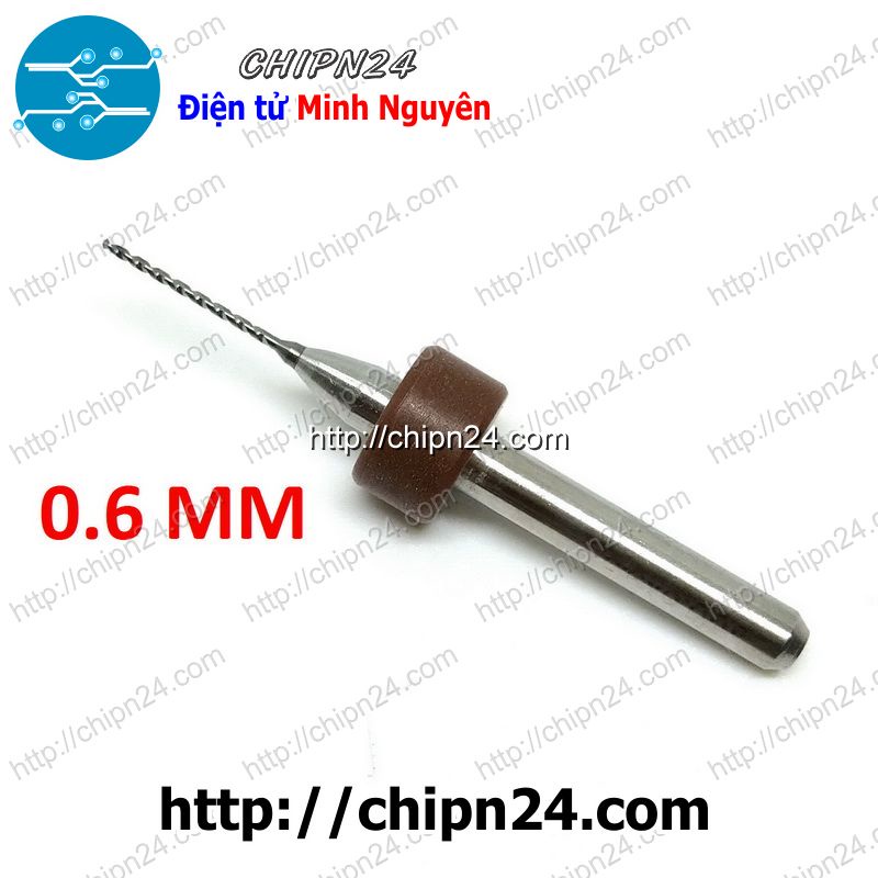 [2 CÂY] Mũi khoan mạch in CNC 0.6mm (Mạch điện tử, PCB)