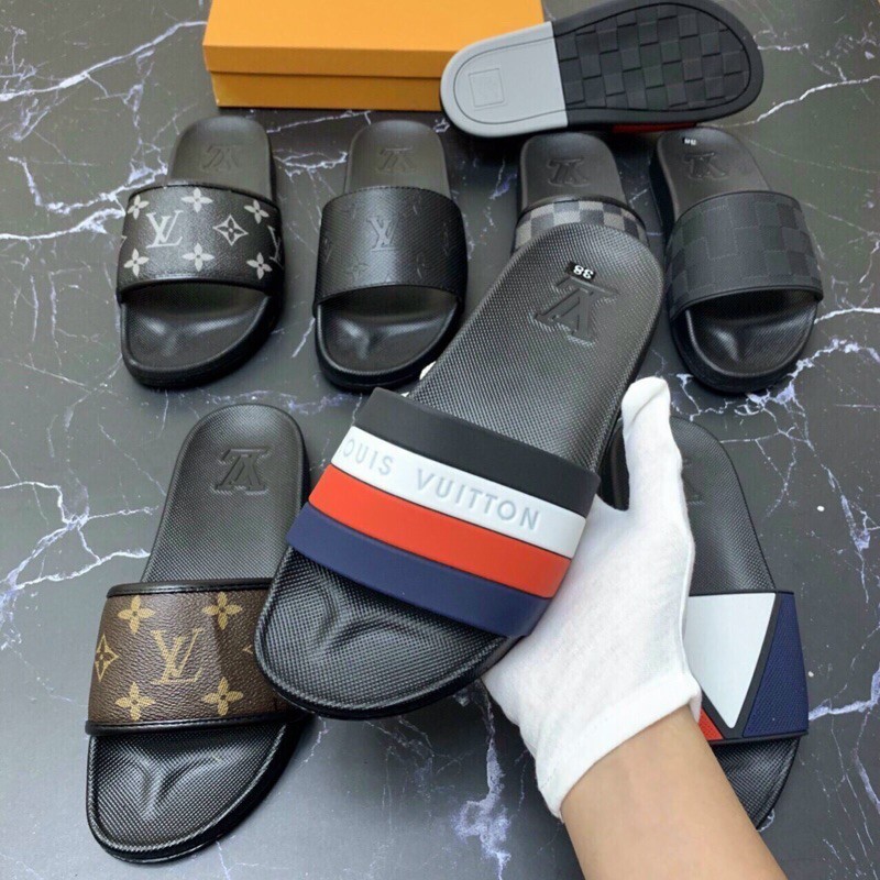 Dép Nam Quai Ngang LV CAO SU full size 38-43