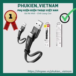 Cáp sạc Baseus 23cm đa năng ✔ Cáp Li.g - Micro USB