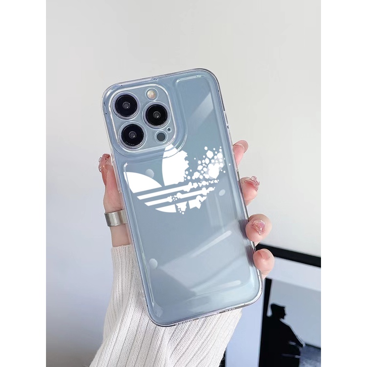 Ốp Điện Thoại TPU Gel Trong Suốt Viền Vuông In Chữ Just Do it Adids Cho Samsung Galaxy S22 Plus Note 20 Ultra 10 S21 FE S20