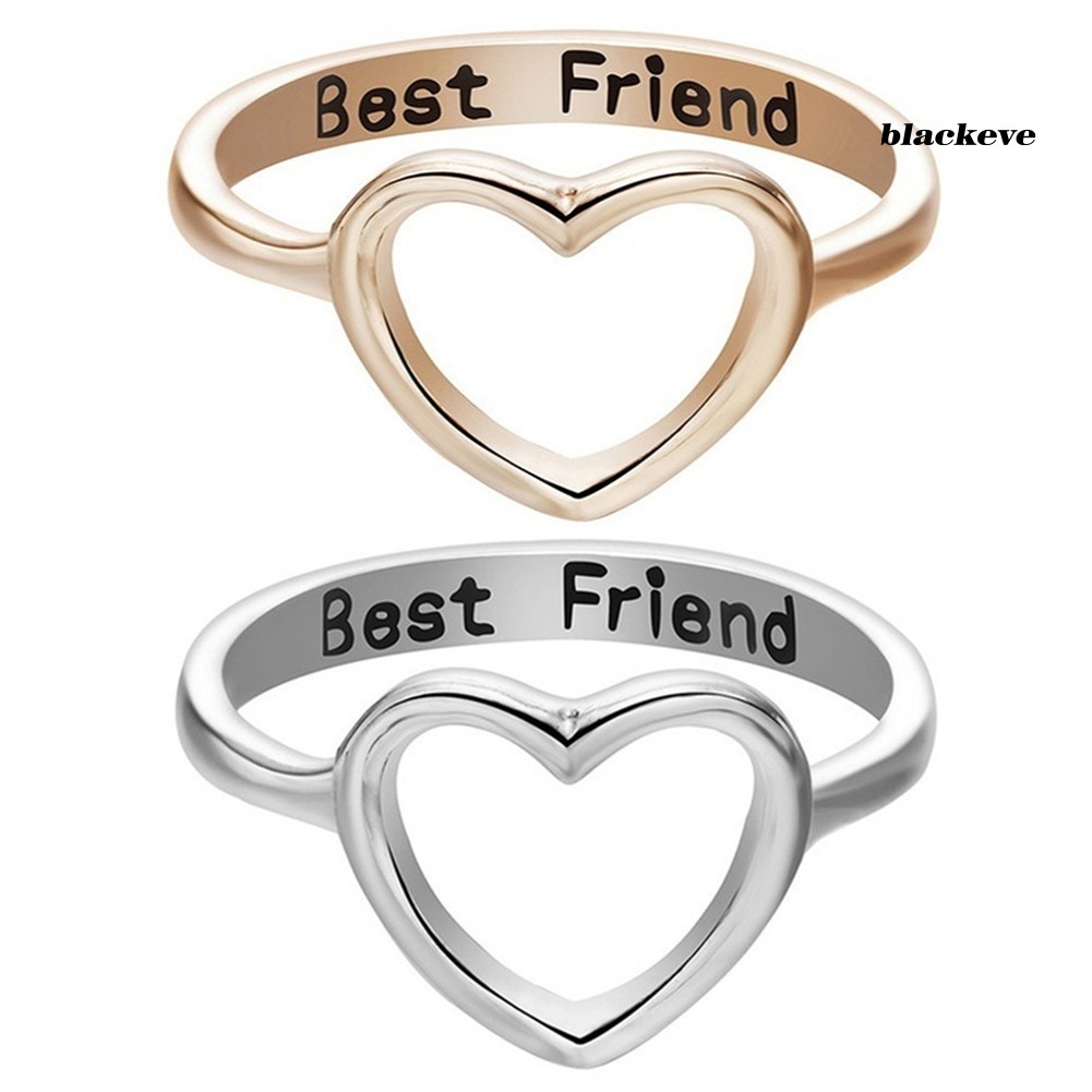 Nhẫn MặT HìNh TráI Tim KhắC Chữ Best Friend ThờI Trang Cho Nữ