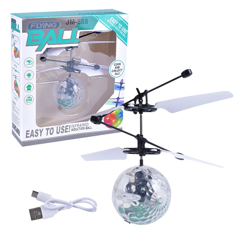 Đồ chơi bóng disco bay có đèn led đủ màu cho bé chơi trong nhà